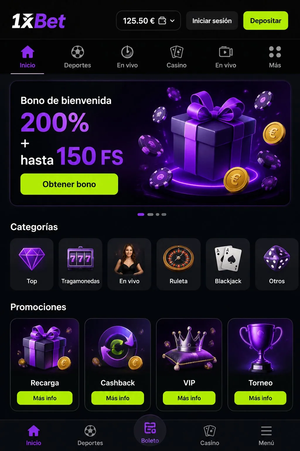 1xBet app y acceso móvil al catálogo completo