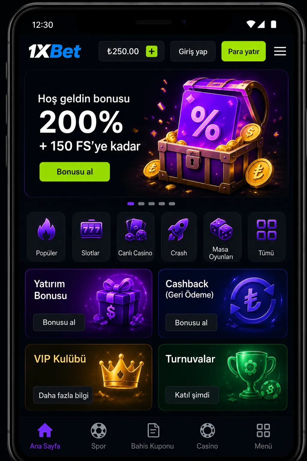 iPhone'da App Store'dan 1xBet app'in kilidini açmak