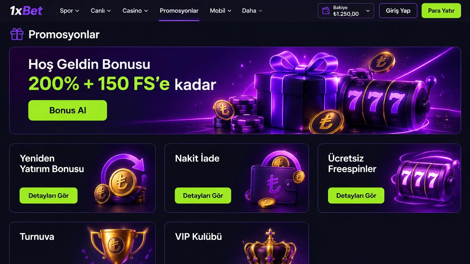1xBet platformu neler sunuyor: spor bahisleri, casino ve daha fazlası